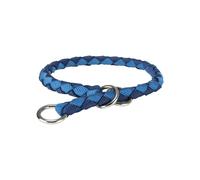Semi-choker collar - TRIXIE - 47-55 cm - ø 18 mm - Indigo/Royal Blue - Braided round strap - Modern design