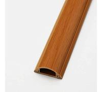 Semi-Circle Floor Cable Cover, Self Adhesive Floor Cable Cover, Wood Grain Color，1m Length