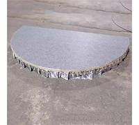 Semi Circle Stage Platform, steel, Entertainment Stage Riser/Performance Deck, Heavy Duty, for Performances at School Auditoriums Concerts Restaurants Bars(Red,120 * 60 * 15cm)