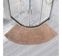 Semi-Circular Bath Mat for Quadrant Shower Cubicle,Anti-Slip Bathroom Carpet Rugs Shower Mat,Fan-Shaped Foot Pads,Curved Shower Mat for Hotel