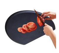 Semi-Circular Double-Sided Cutting Board, Kitchen Chopping Board For Meat And Vegetable Preparation, Reusable Food Prep Boards For Home Kitchen, Apartment, Dorm And Restaurant Use, Minimal Modern Desi