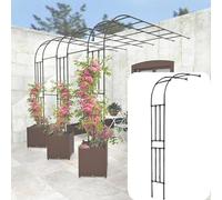 Semi Circular Rose Arch Trellis for Climbing Plants 220 cm Wide x 240 cm High Garden Archway for Roses Vines & Flowers Outdoor Decor