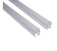 Semi-Circular Shower Door Seal Strip 1M D Shape Glass Door Bottom Seal for Bathroom Shower Screen 6mm 8mm 10mm 12mm Thickness Frameless Door Gap Seal Transparent(12mm)