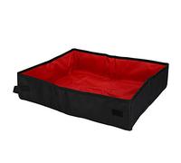Semi Closed Folding Cat Litter Box, Portable Pet Toilet for Indoor Outdoor Use, Soft Polyester Collapsible Litter Tray with Stable Structure for Cats and Small