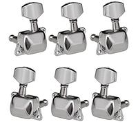 Semi-closed Guitar String Tuning Pegs Machine Heads Tuners Stable Hold Smooth Turning Keys Easy to Install Replacement for Electric Acoustic Guitars