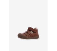 Semi-Closed Sandals for Babies, Bede by NATURINO®, Designed for First Steps dark brown