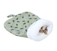 Semi-Closed Warming Cat Sleeping Bag, 35 x 50 cm, Cute Cat Sleeping Bag, Warming Cat Bed, Easy to Clean Pet Bag Mat, Rabbit Cave, Comfortable Pet Bed Bag for Cats, Puppies