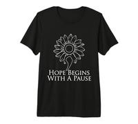 Semi Colon Hope Begins with A Pause Semicolon Premium T-Shirt