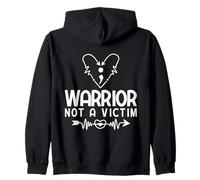 Semi Colon Warrior Not A Victim Semicolon Zip Hoodie