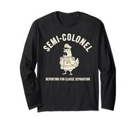 Semi Colonel Funny Grammar Pun Teacher Classroom Humor Long Sleeve T-Shirt