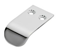 Semi Concealed Cabinet Finger Pull Handle 12mm Fixing Centres Polished Chrome