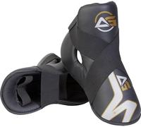 Semi Contact Kick Boxing Cut Boots, Foam Pad Kids Taekwondo Foot Guard, Karate Sparring Feet Protector Footgear (XL)