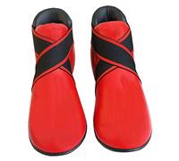 Semi Contact Kick Boxing Cut Boots Taekwondo Martial Arts Sparring Shoes Kombat (Medium, Red)