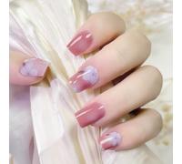 Semi Cured Gel Nail Polish Strips, 20PCS Extra Long Full Wraps Adhesive Gel Nail Stickers, Glossy Gel Nail Strips Long Lasting French Nail Art Stickers for Salon-Quality Manicure (Spring Flowers)