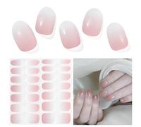Semi Cured Gel Nail Strips - 28 pcs Gel Nail Stickers-Full Wraps, Long Lasting, UV Lamp Compatible - Salon Quality Nail Art Stickers, Easy to Apply