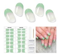 Semi Cured Gel Nail Strips - 28 pcs Gel Nail Stickers-Full Wraps, Long Lasting, UV Lamp Compatible - Salon Quality Nail Art Stickers, Easy to Apply