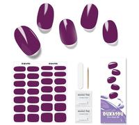 Semi Cured Gel Nail Strips - 28 Self-Adhesive Stickers for Salon-Quality Manicure - Works With Any Nail Lamps