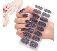 Semi-Cured Gel Nail Strips, Long Lasting Full Nail Polish Sticker, Easy to Apply Gloss Nail Strips, Peel and Stick Nail Wraps, Remove Gel Nail Stickers, DIYs Art Nail Decor for Women Girls, 32PCS