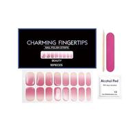 Semi-Cured Gel Nail Strips Long Lasting Stickers | Gel Adhesive Envelopes | Easy to Apply Paint Strips | Durable Glossy Finish Stickers | Spring Manicure Salon Kit