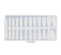 Semi Cured Gel Nail Strips Nail 120 Pieces Transparent Water Tube Nail Transparent Nail Nails Full Coverage Pressed On The Nails For DIY Nail Salon Practice Nails False Nails Glue (E, One Size)
