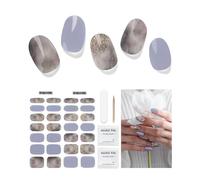 Semi Cured Gel Nails Strips 28 Stickers Nail Wraps Soft Self-Adhesive Gel Nail Stickers Salon-Quality Gel Nail Strips for Nails Manicure Nail Wraps for Girls Womens