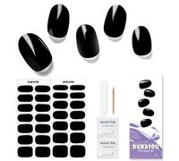 Semi Cured Gel Nails Strips 28 Stickers Nail Wraps Soft Self-Adhesive Gel Nail Stickers Salon-Quality Gel Nail Strips for Nails Manicure Nail Wraps Works with Any Nail Lamps