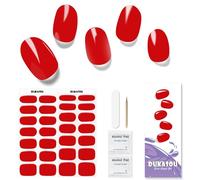 Semi Cured Gel Nails Strips 28 Stickers Nail Wraps Soft Self-Adhesive Gel Nail Stickers Salon-Quality Gel Nail Strips for Nails Manicure Nail Wraps Works with Any Nail Lamps