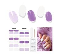 Semi Cured Gel Nails Strips 28 Stickers Nail Wraps Soft Self-Adhesive Gel Nail Stickers Salon-Quality Gel Nail Strips for Nails Manicure Nail Wraps for Girls Womens