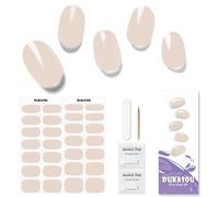 Semi Cured Gel Nails Strips 28 Stickers Soft Self-Adhesive Salon-Quality Gel Nail Strips for Manicure Works with Any Nail Lamps