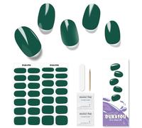 Semi Cured Gel Nails Strips 28 Stickers Soft Self-Adhesive Salon-Quality Gel Nail Strips for Manicure Works with Any Nail Lamps