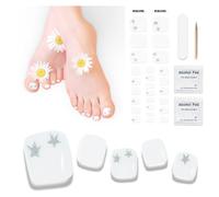 Semi Cured Gel Pedicure Strips,26 PCS Gel Nail Strips Works with Any UV Light, Salon Quality Gel Nail Stickers，Easy to Apply & Remove