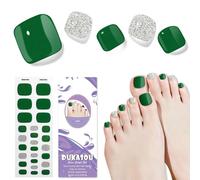 Semi Cured Gel Pedicure Strips,26 PCS Gel Nail Strips Works with Any UV Light, Salon Quality Gel Nail Stickers,Easy to Apply & Remove
