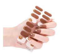Semi Cured Gel Polish Stickers Fashion Classical Strips Waterproof Adhesive Full Wraps Gel Art Stickers