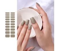 Semi Cured Gel Polish Stickers Solid Color Strips Waterproof Adhesive Full Wraps Gel Stickers Decals