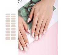 Semi Cured Gel Polish Stickers Solid Color Strips Waterproof Adhesive Full Wraps Gel Stickers Decals