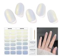 Semi Cured Gel Strips 28 Stickers Self-Adhesive Wraps Salon-Quality Manicure Works With Any Nail Lamps