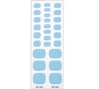 Semi Cured Gel Toe Stickers Set For Lamp Full Solid Color Manicure Women Fashion Gel Patches