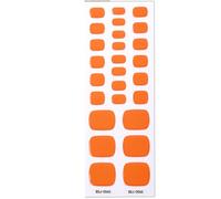 Semi Cured Gel Toe Stickers Set For Lamp Full Solid Color Manicure Women Fashion Gel Patches