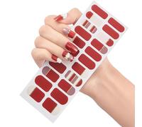 Semi Cured Gels Nails Polish Strips Adhesive Art Stickers Lasting Wrap Decals for Toes White with Uvs Light Full Wraps
