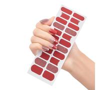 Semi Cured Gels Nails Polish Strips Adhesive Art Stickers Lasting Wrap Stickers Decals Full Wrap Nails Decals