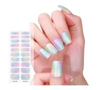 Semi Cured Gels Nails Stickers Polish Strips Korean Art Decortions for Party Korean Semi Cured Polish Wraps Art Decoration