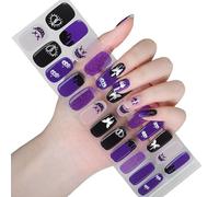 Semi Cured Gels Nails Strips Stickers Polish Glow In Dark Halloween Semi Cured Full Wrap Halloween For Woman