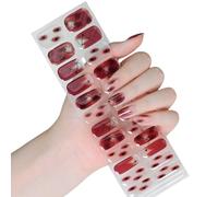 Semi Cured Nails Polish Wraps Halloween Stickers Glow in Dark Gels Strips Art Decoration Halloween Nails Stickers Semi Cured Gels Nails Strips