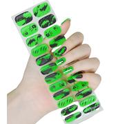 Semi Cured Nails Polish Wraps Halloween Stickers Glow in Dark Gels Strips Art Decoration Halloween Nails Stickers Semi Cured Gels Nails Strips