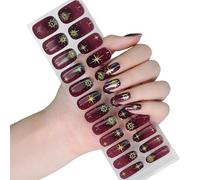 Semi Cured Nails Polish Wraps Halloween Stickers Glow in Dark Gels Strips Art Decoration Halloween Polish Strips Gels Stickers