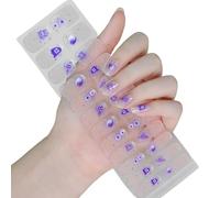 Semi Cured Nails Polish Wraps Halloween Stickers Glow in Dark Gels Strips Art Decoration Halloween Polish Strips Gels Stickers