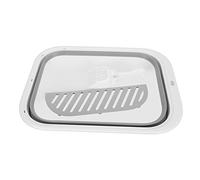 Semi Enclosed Foldable Cat Litter Box, Splash Proof Kitten Toilet with Detachable Pedal and Litter Scoop, Space Saving Foldable Cat Potty Pan for Indoor Cats and Small Pets, Made o (Gray)