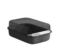 Semi-Enclosed Large Litter Box SplashproofCat Toilet Cat Supplies Bedpan Enclosed Sandbox for The Cat's Domestic(Style C)