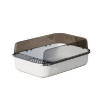 Semi-Enclosed Large Litter Box SplashproofCat Toilet Cat Supplies Bedpan Enclosed Sandbox for The Cat's Domestic(Style B)