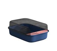 Semi-Enclosed Large Litter Box SplashproofCat Toilet Cat Supplies Bedpan Enclosed Sandbox for The Cat's Domestic(Style F)